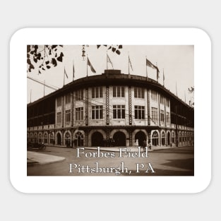 Forbes Field - Historic Pittsburgh Ballpark Vintage Photo Sticker